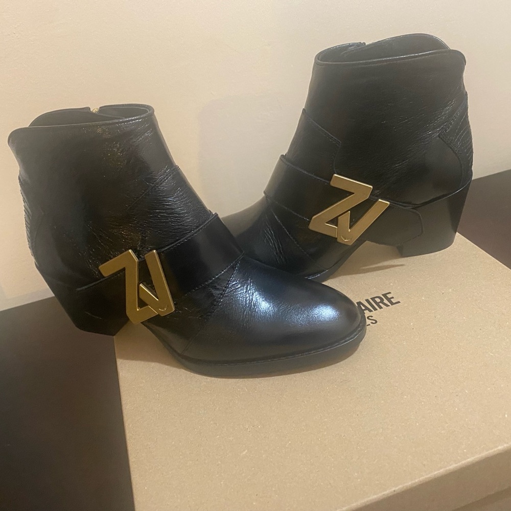 ZADIG & VOLTAIRE Women's Molly ZV Initiale Ankle Boots Size 8 New